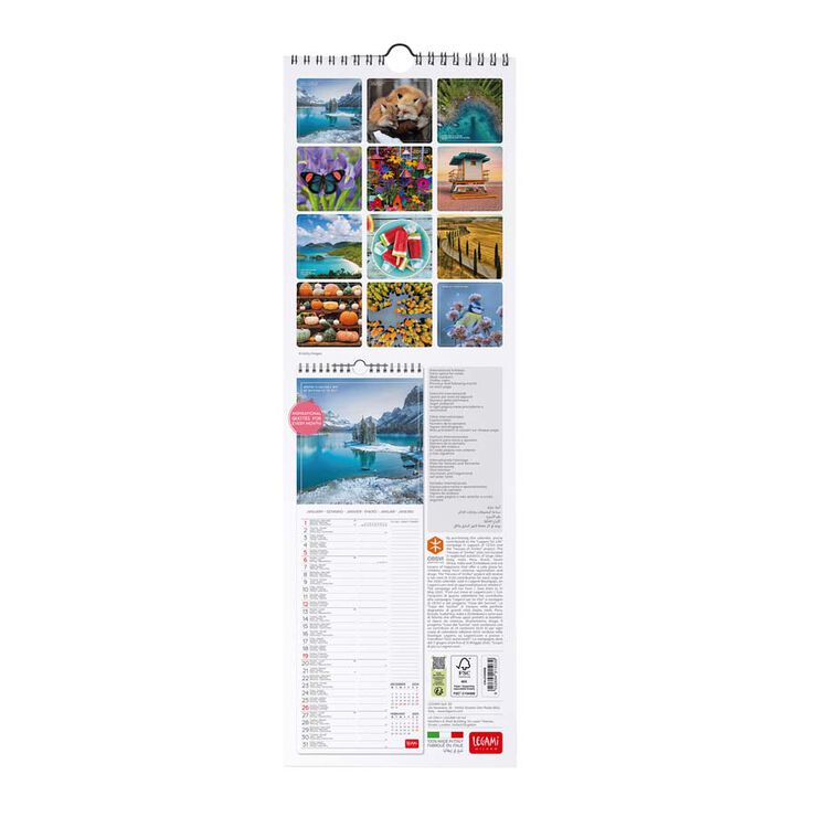 Calendario Pared Legami m/vista 2025 4 Seasons