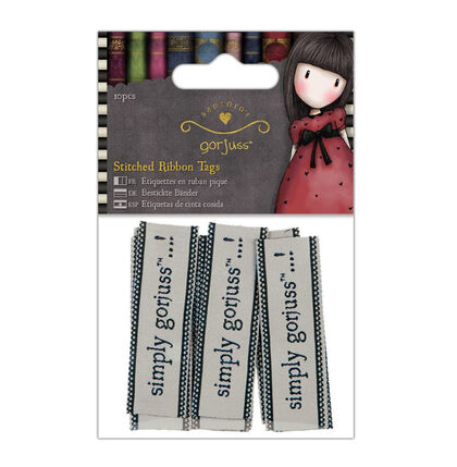 Etiquetas de cinta cosida Simply Gorjuss (10 piezas) Etiquetas de cinta cosida Simply Gorjuss (10 piezas)