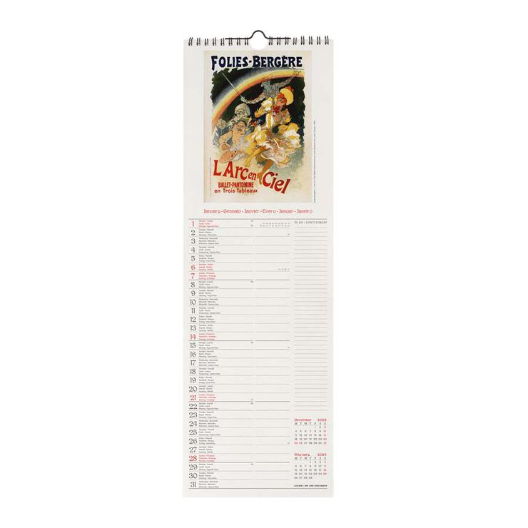 Calendari paret Legami 16X49 2024 Belle Époque
