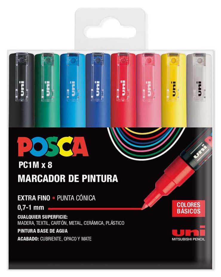 Rotuladores Posca PC-1M basic 8 colores