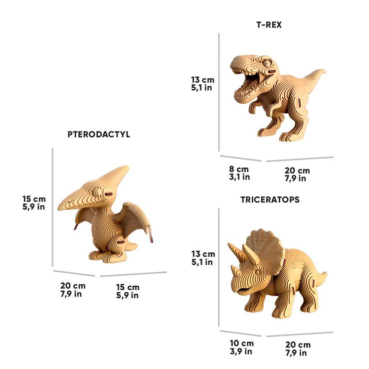 Puzzle 3D Cartonic Dinos Trio