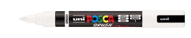 Marcador Posca PC-5BR pincel 1-4mm blanco