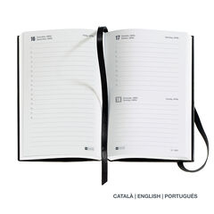 Agenda Miquelrius Passport D&iacute;a P&aacute;gina Catal&aacute;n Luxor 2027 Negro