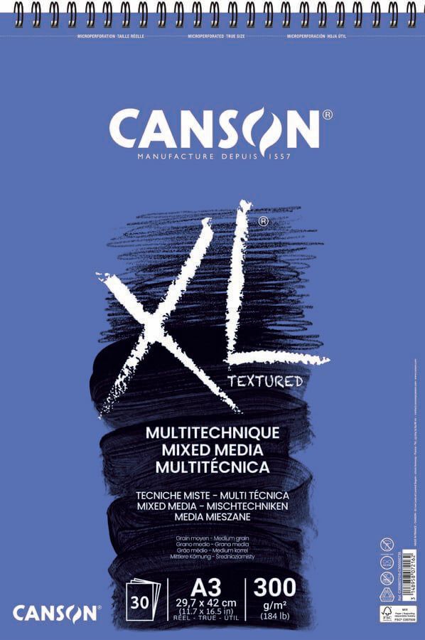 Bloc Canson XL A3 Media 300g 30 fulls