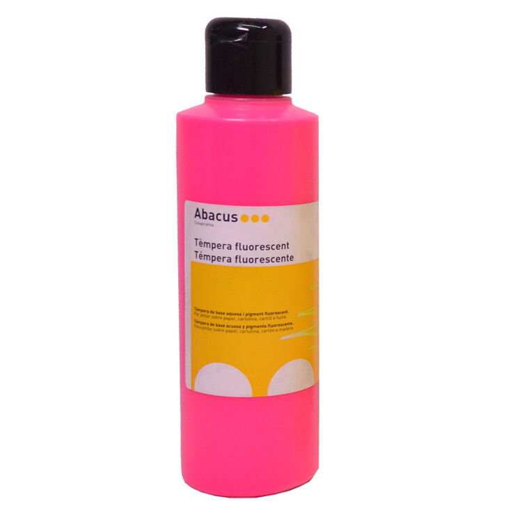 Témpera fluorescente Abacus 250ml Fluo rosa