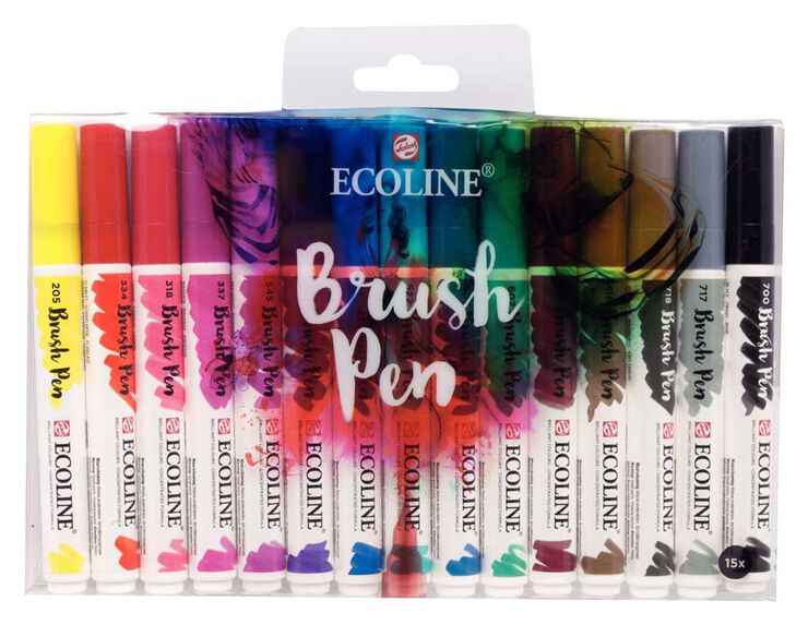 Rotuladores Pincel Talens Ecoline 15 colores - Abacus Online