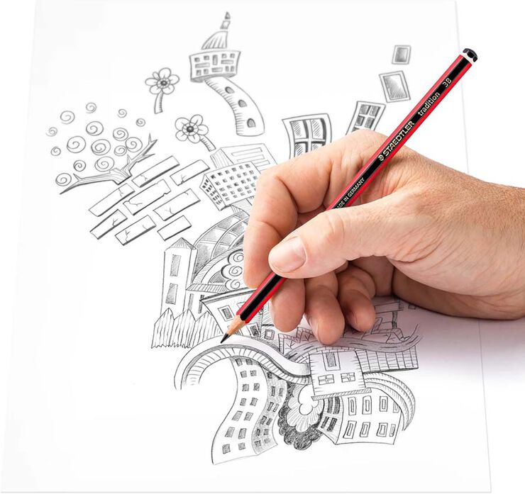 Llapis grafit Staedtler Tradition 110 3B 12u