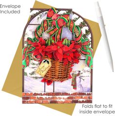 Postal Swing Navidad Flor de Navidad