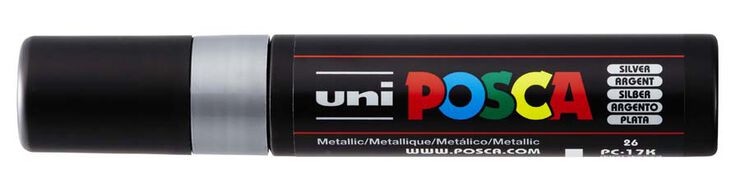Rotulador Posca PC-17K 15mm plata