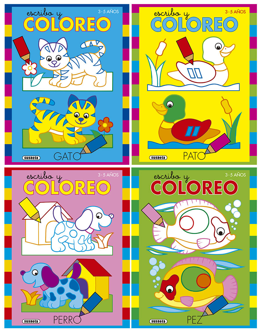 Escribo y coloreo (4 ejemplares)