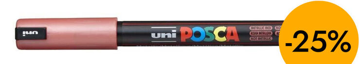 Rotulador Posca PC-1MR 0,7mm rojo metal