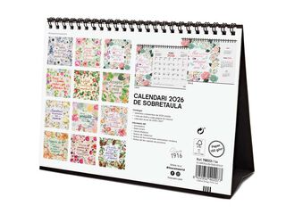 Calendario sobremesa Finocam Frases 2026 catalán