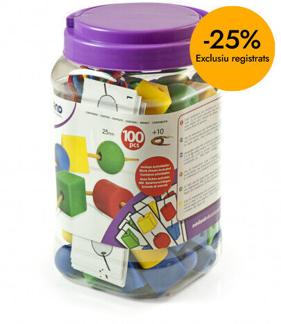 Formas ensartables 25 mm 100 unidades Miniland