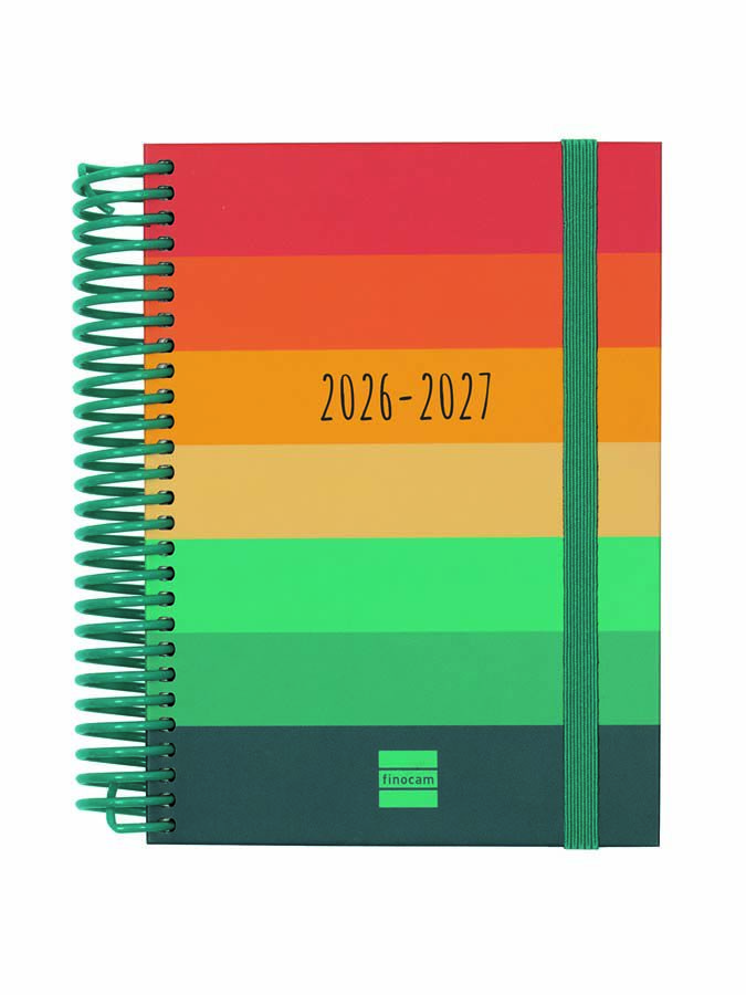 Agenda Escolar Finocam Diva 1/8 D&iacute;a/P&aacute;gina Catal&aacute;n 2026-27 Colors