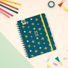 Agenda Finocam escolar Cosmo 1/4  sem/vista cat 2025-26 stars