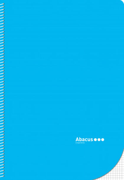Libreta espiral Abacus Folio 4x4 con margen 50 hojas Azul 5U