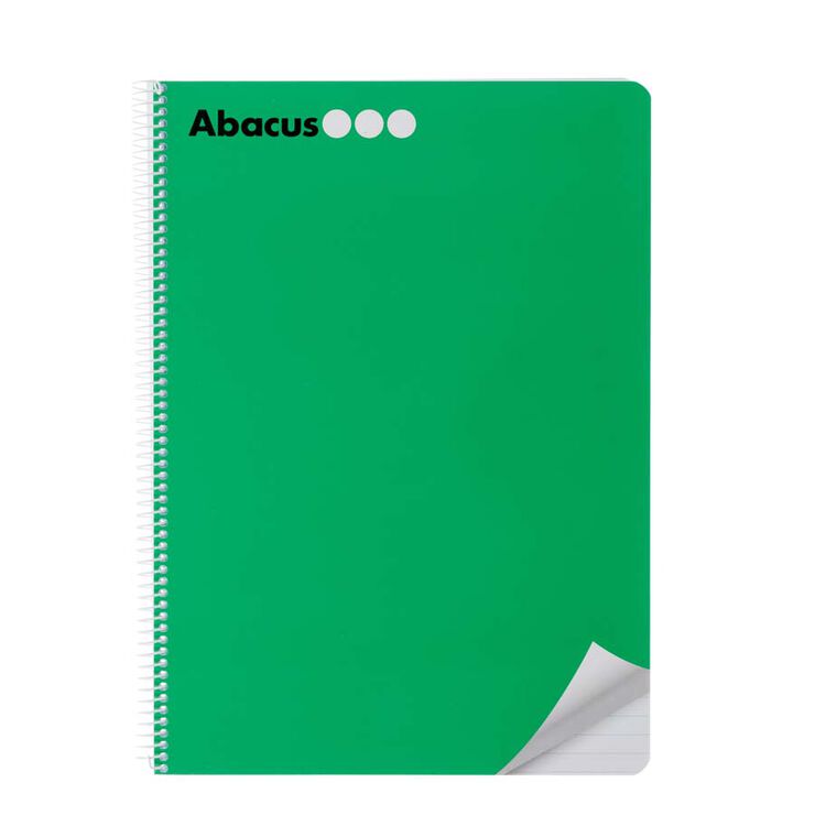 Libreta espiral Abacus A4 80 hojas raya horizontal verde