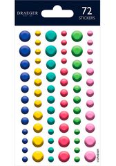 Pegatinas Draeger Circulos multicolor 72u