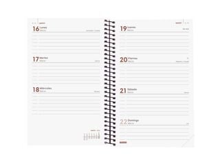 Agenda Finocam Opaque E5 sem/vista horizontal cas 2026 negro