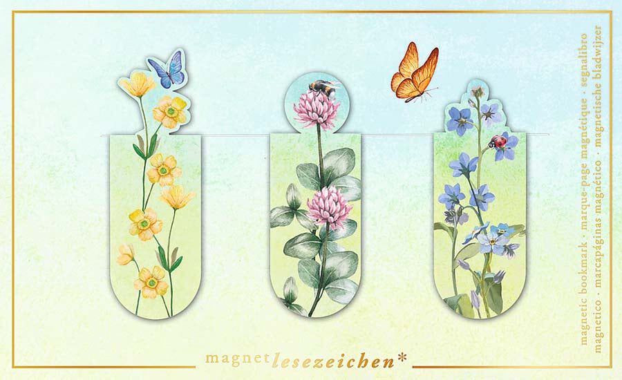 Marcap&aacute;ginas magn&eacute;tico Flores 3u