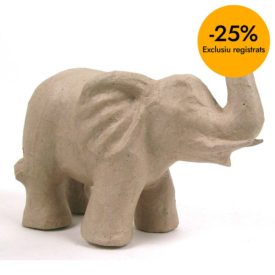 Figura papel mach&eacute; Elefante