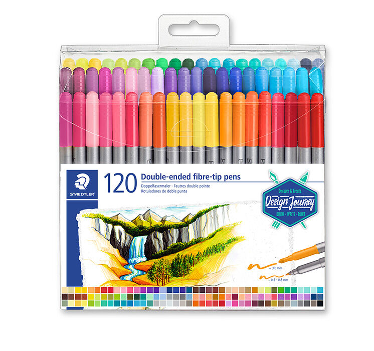 Retoladors Staedtler doble punta 36 colors