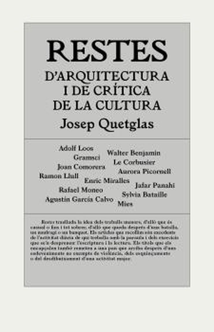 Restes d'arquitectura i de crítica de la cultura