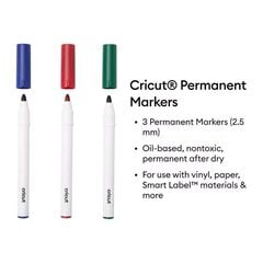Cricut Venture Marcador Permanente 3 colores 2,5mm 3u