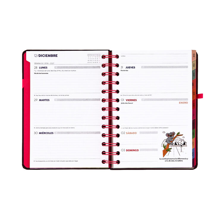Agenda Mr. Wonderful Peque&ntilde;a Semana Vista Castellano Aesthetic 2027