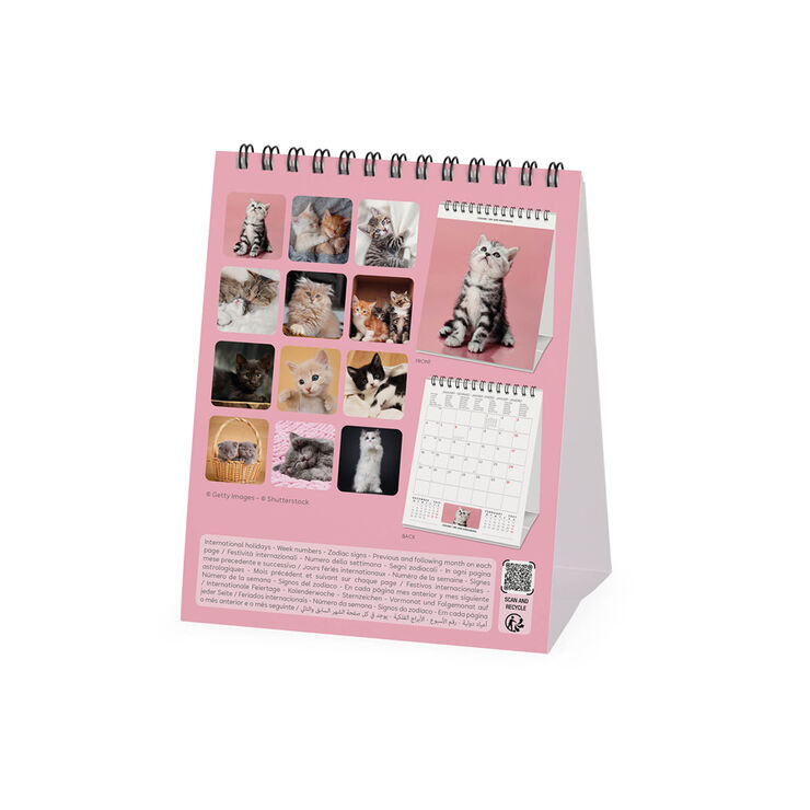 Calendario Legami 12x14,5 Sobremesa Kittens Multiling&uuml;e 2027