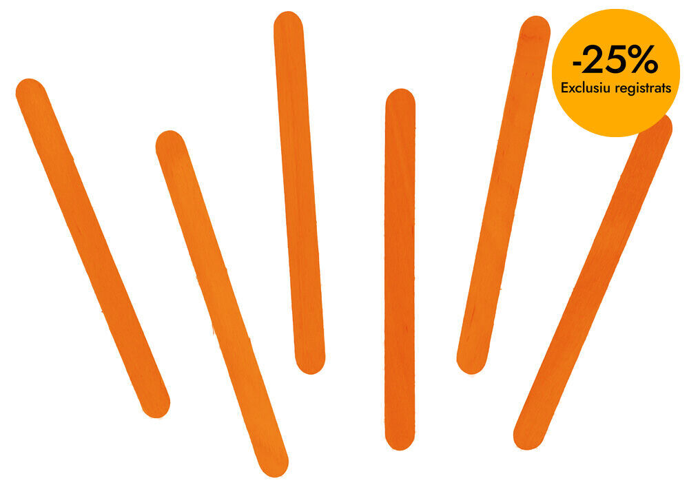 Pals de gelat de fusta Innspiro taronja 50u