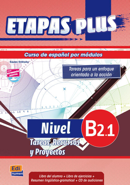 EDIN Etapas Plus B2.1/Libro+ejer.+CD Edinumen 9788498483598