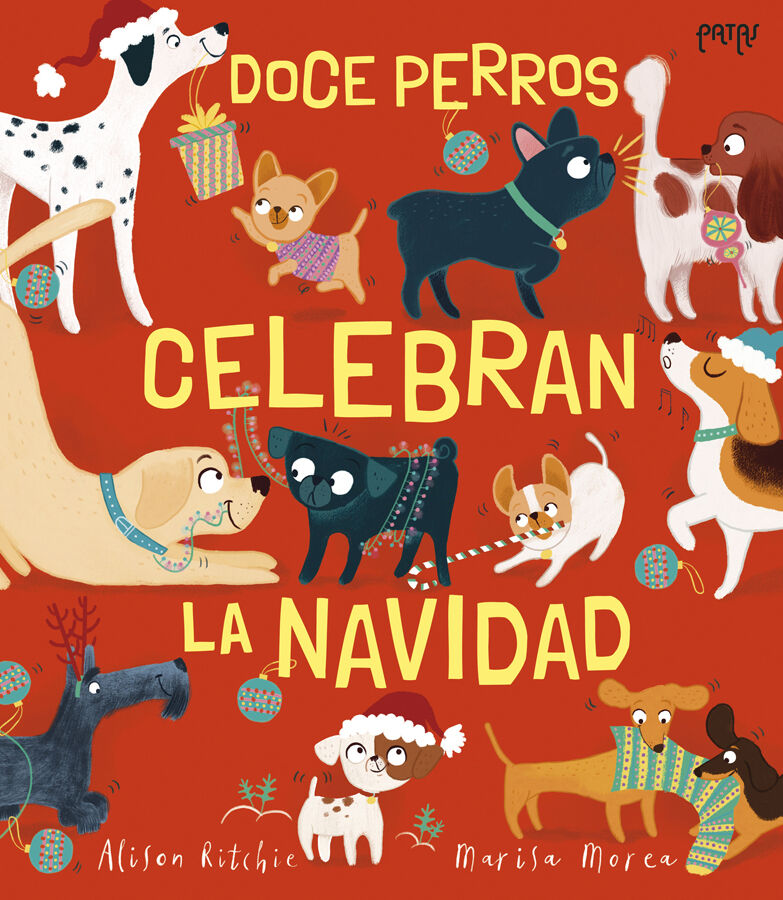 Doce perros celebran la Navidad