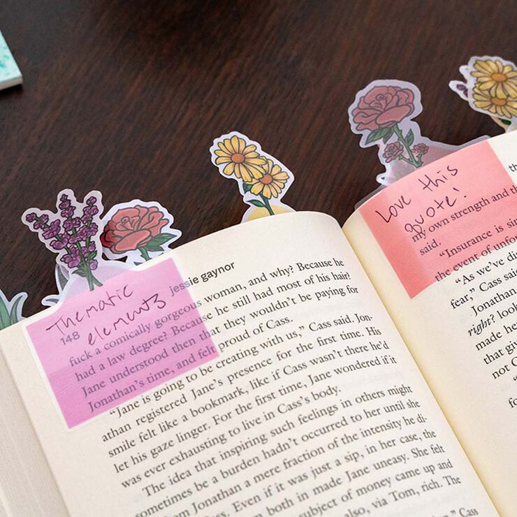 Post-it translúcids flors