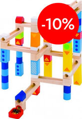 Circuit de fusta Goki amb bales 55 peces