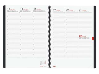 Agenda Finocam 16 meses Ikon E40 sem/vista vertical mult 2025-26 negro
