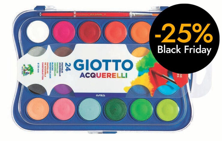 Aquarel·les Giotto 24 colors + pinzells