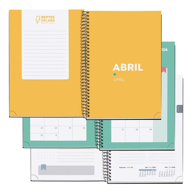 Agenda escolar Miquelrius Plus sem/vista cat 2025-26 Pink Desert