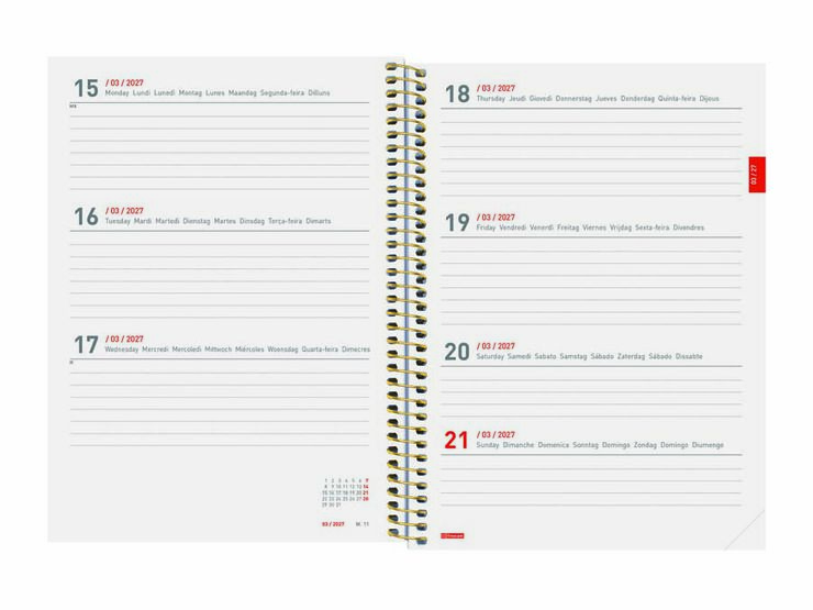 Agenda Finocam Esp.18M E10 Sem/Vista Multiling&uuml;e 2026-27 Girl