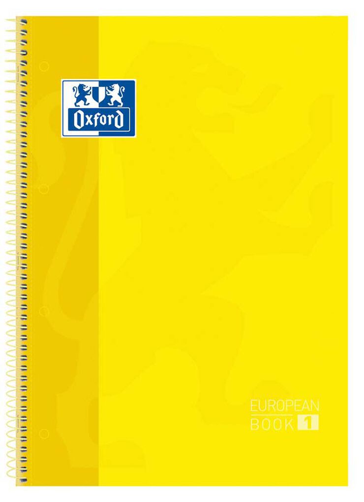 Notebook Oxford EuropeanBook 1 A4 80 hojas 5x5 amarillo