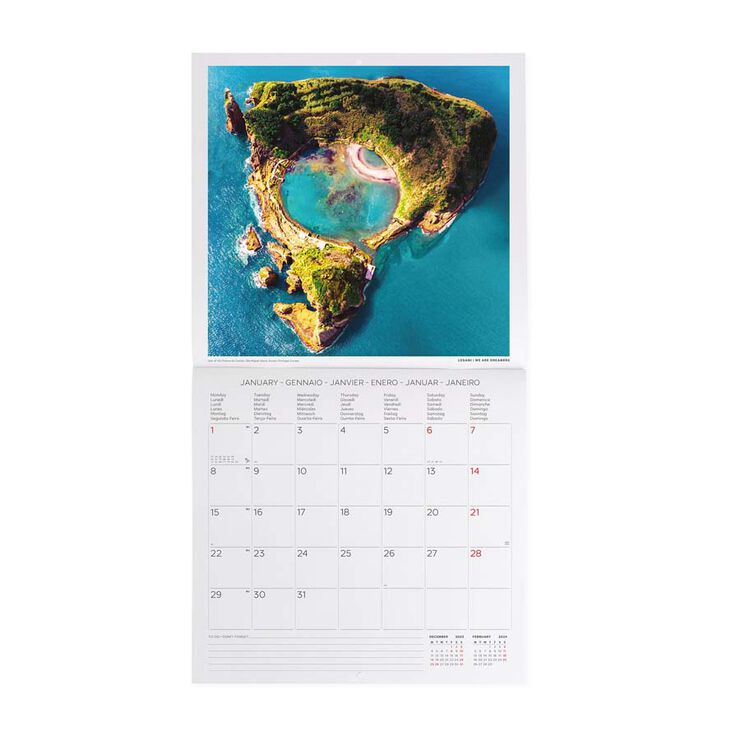 Calendario pared Legami 30X29 2024 Planet Earth