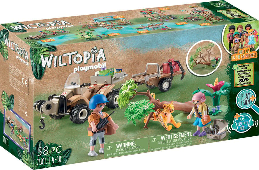 Playmobil Wiltopia Quad Rescate Animales 71011