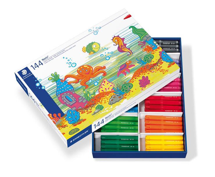 Rotuladores Staedtler Watercolor 340 grueso 144u pack escolar