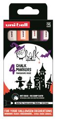 Rotuladores tiza líquida Uni Chalk Halloween 4 colores