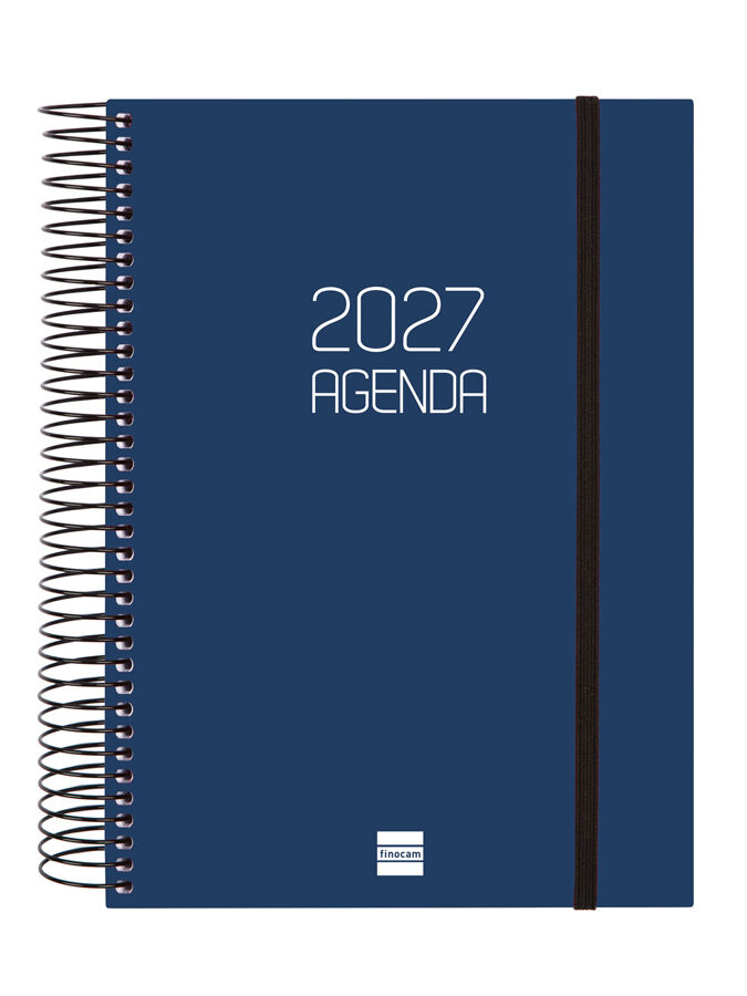 Agenda Finocam Opaque Dia P&agrave;gina 2027 Castell&agrave; Blau