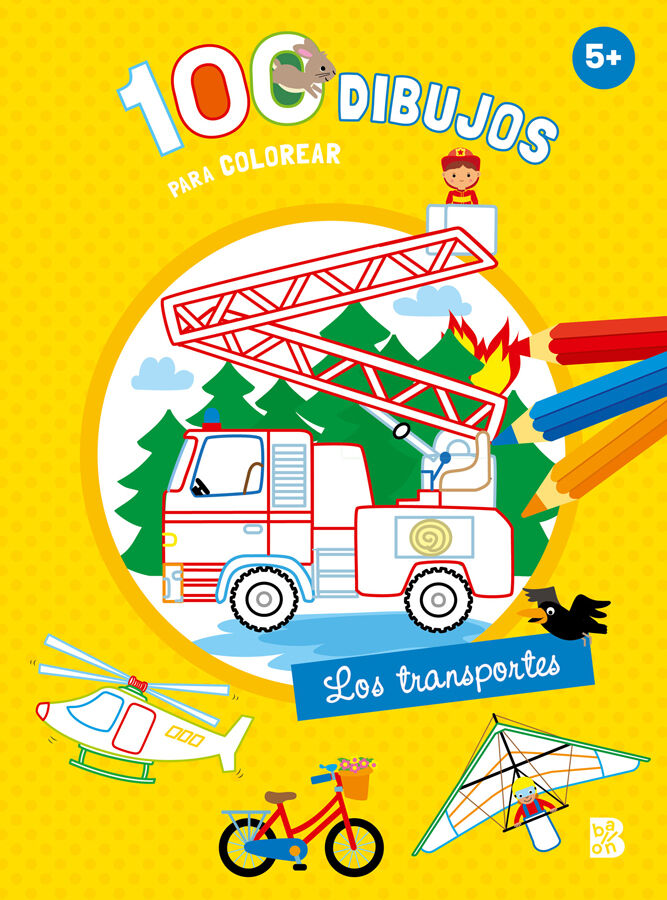 100 dibujos para colorear - los transportes