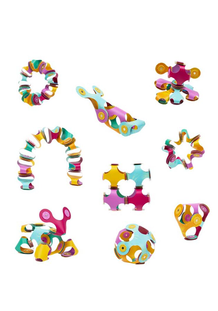 Construcción Magnética Clixo Colores Tropicales 9 piezas