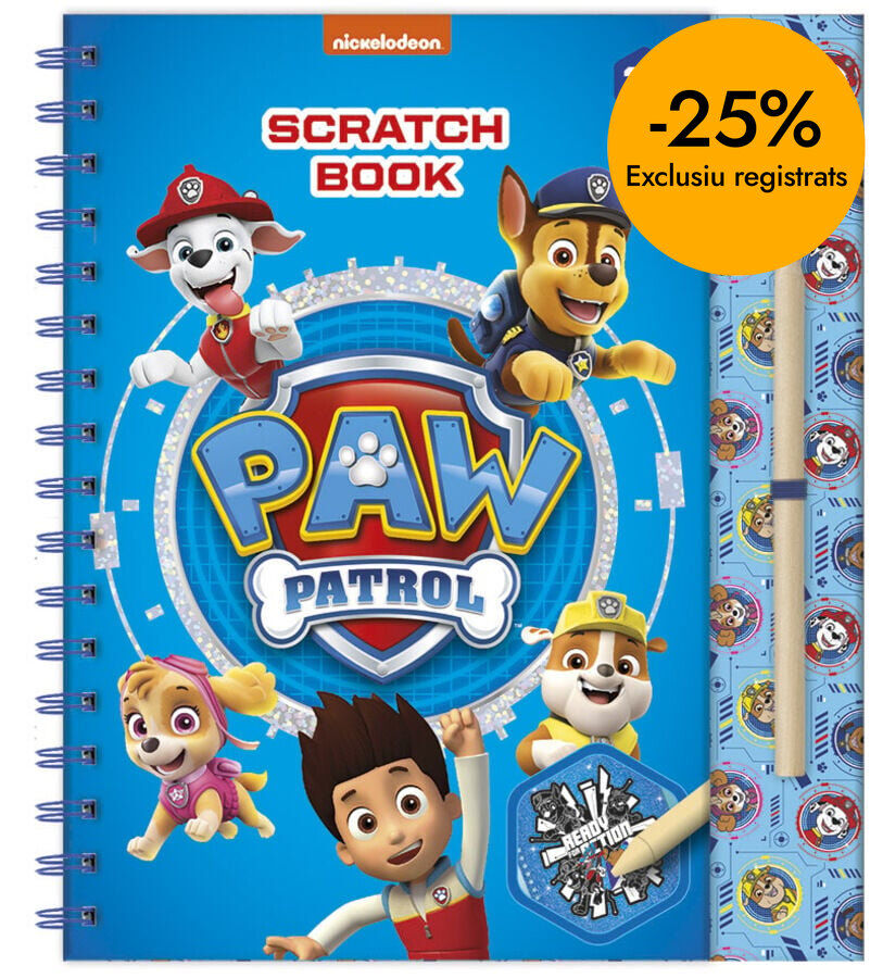 Libro L&aacute;mina para Rascar Patrulla Canina