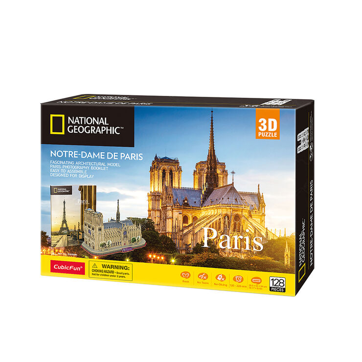 Puzle 3D 128 piezas notre Dame National Geographic