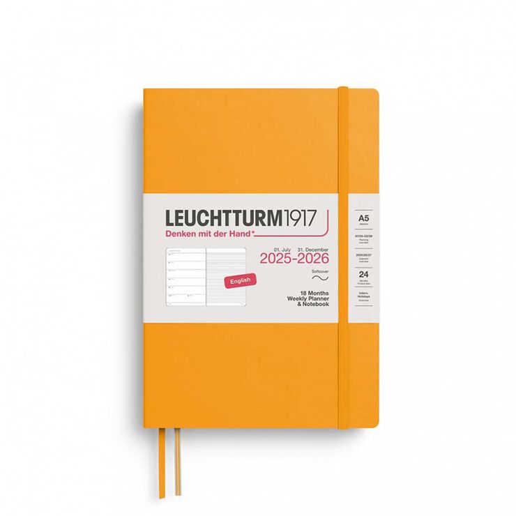 Agenda 18 meses Leuchtturm A5 sem/vista 2026 Sun